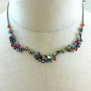 Firefly Petite Scallop Flower Multicolor Necklace